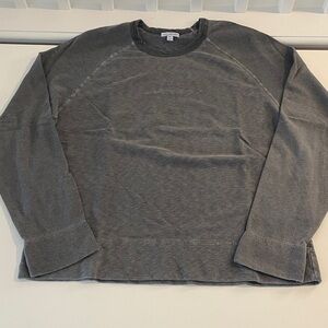 James Perse Vintage French Terry Sweatshirt Supima Cotton Gray Size 4 XL